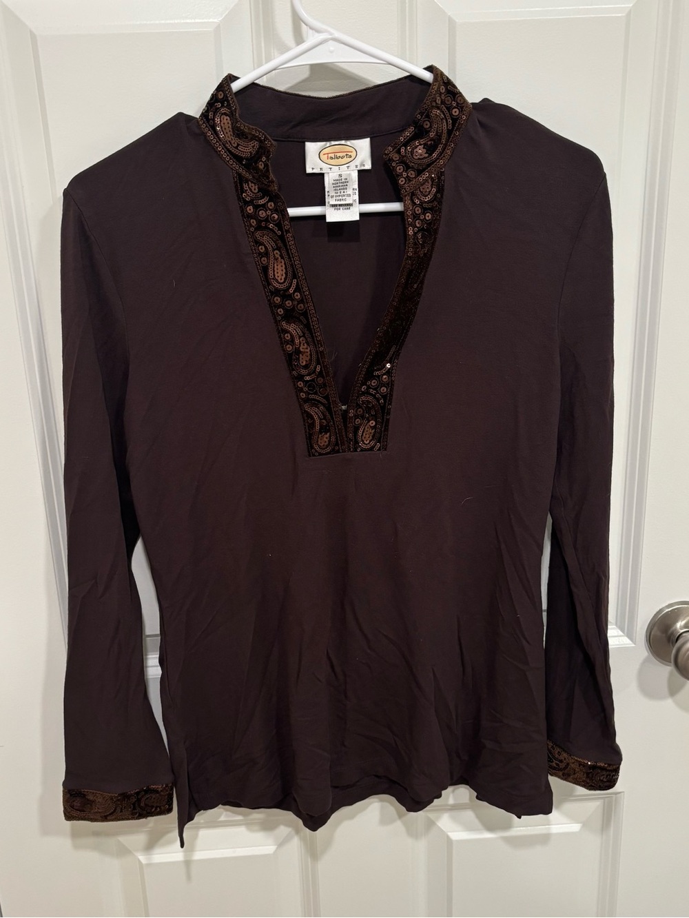 Talbots Tunic Top Long Sleeve Shirt Womens U.S. Small
